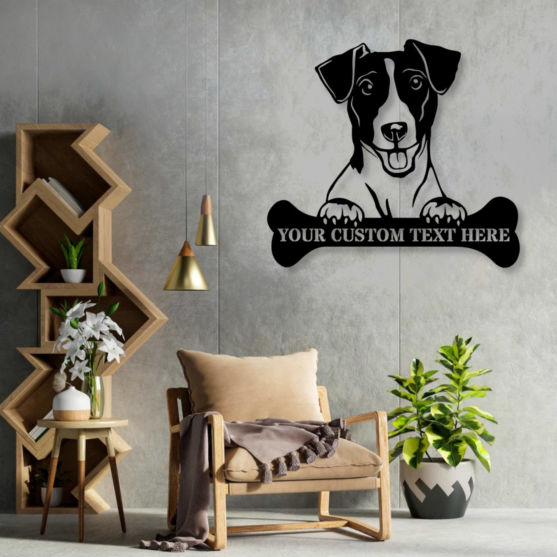 Personalized Jack Russell Terrier Name Metal Sign. Customizable Dog Owner Wall Decor Gift