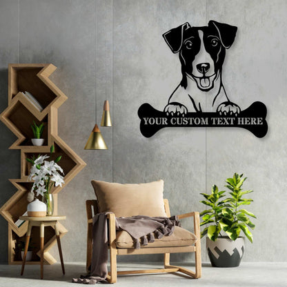 Personalized Jack Russell Terrier Name Metal Sign. Customizable Dog Owner Wall Decor Gift