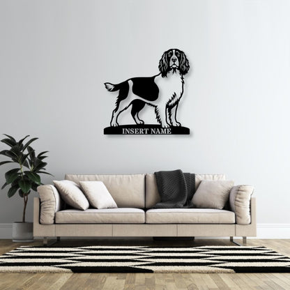 Personalized English Springer Spaniel Metal Sign. Custom Dog Owner Wall Decor Gift