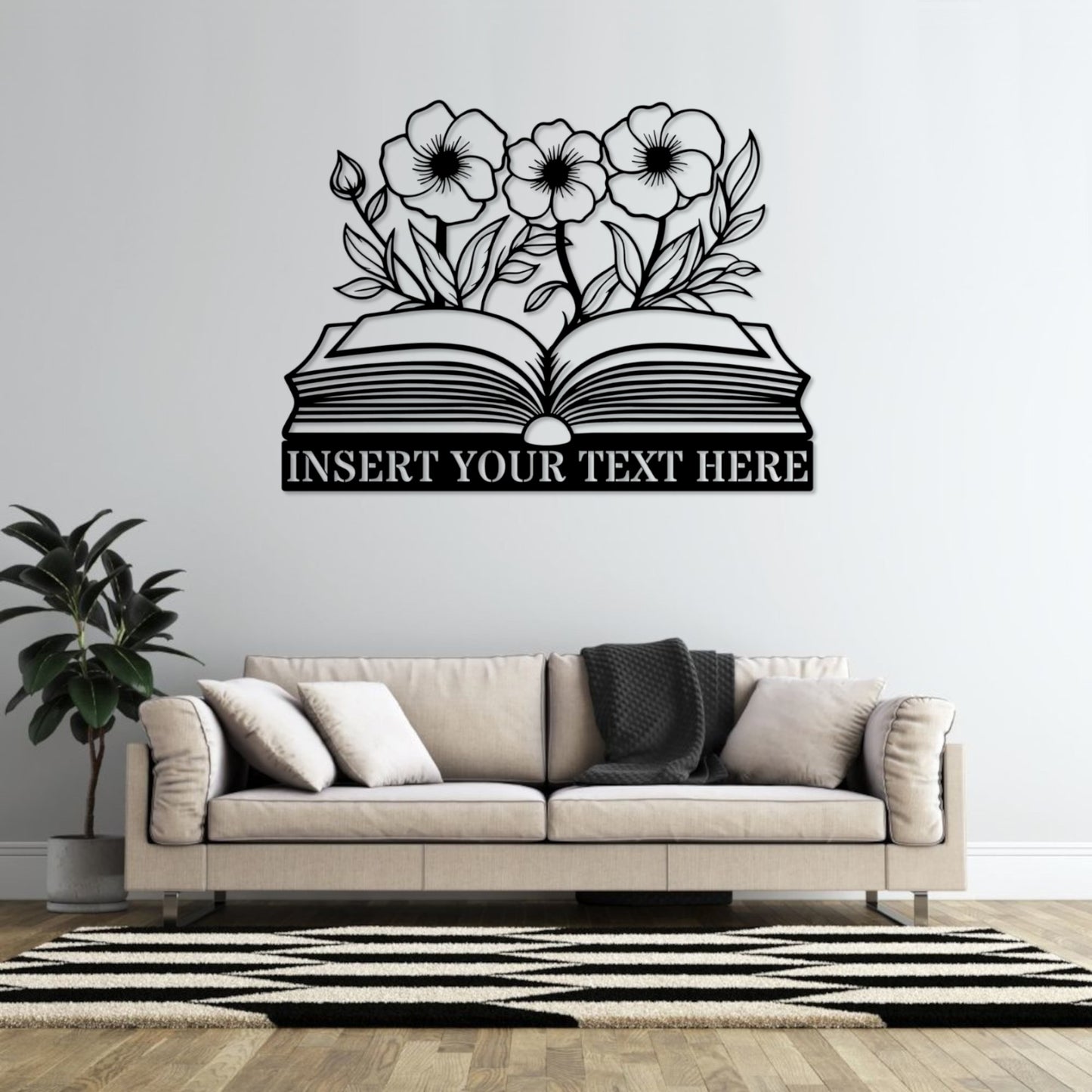 Personalized Home Library Name Metal Art Sign. Custom Book Lover Wall Decor Gift. Teacher Gift Wall Hanging. Customized Home Library Sign
