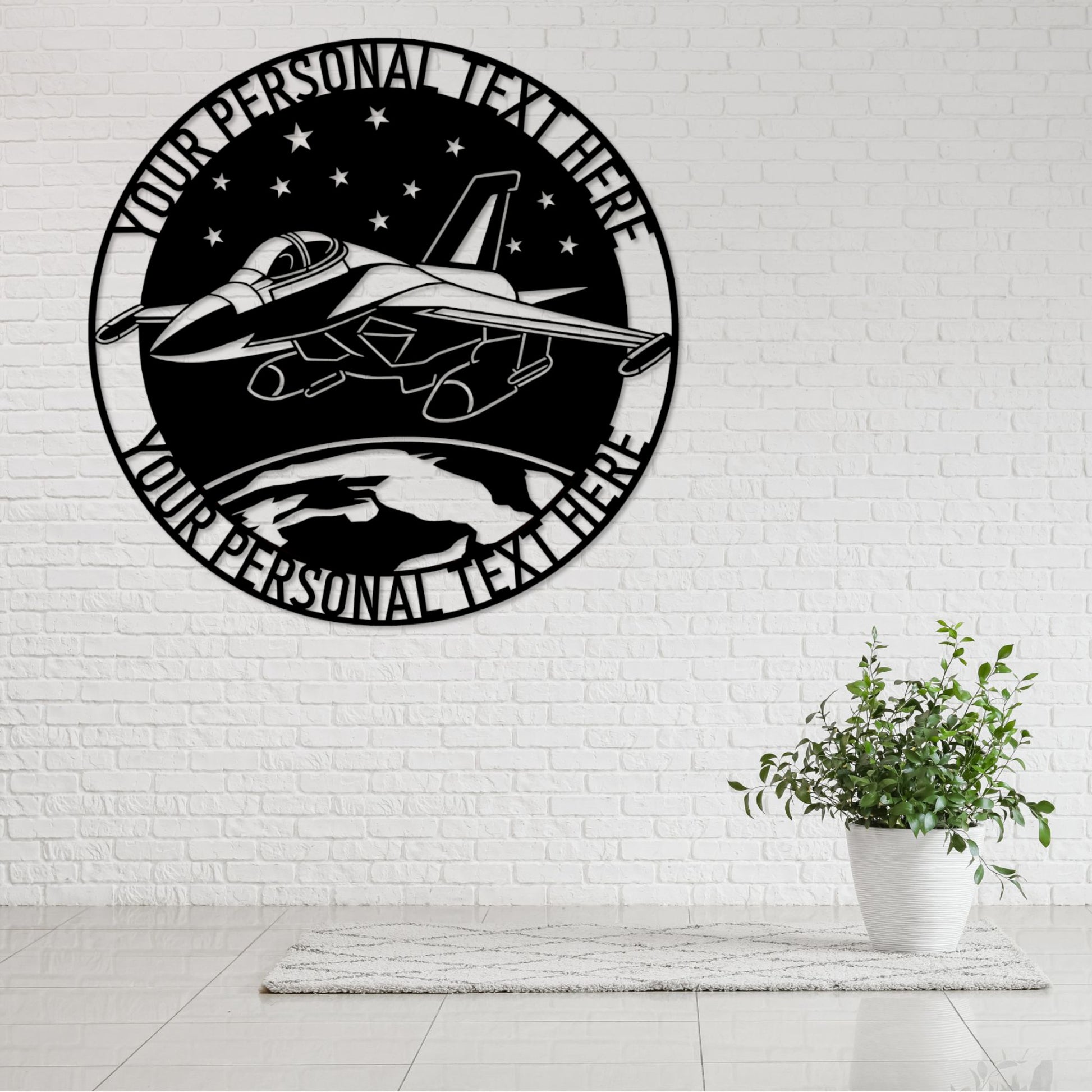 Personalized Fighter Pilot Metal Sign. Custom Jet Fighter Wall Decor Gift. Air Force Wall Hanging. Army Veteran Retirement.  Military Decor
