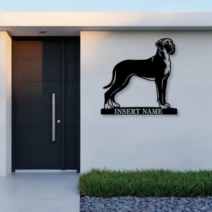 Bullmastiff Name Metal Sign. Custom Dog Owner Wall Decor Gift