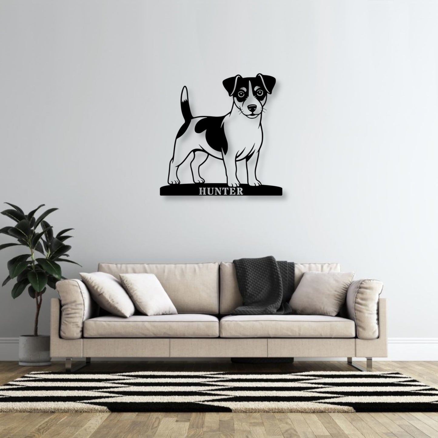 Personalized Jack Russell Terrier Name Metal Sign. Custom Dog Owner Wall Decor Gift