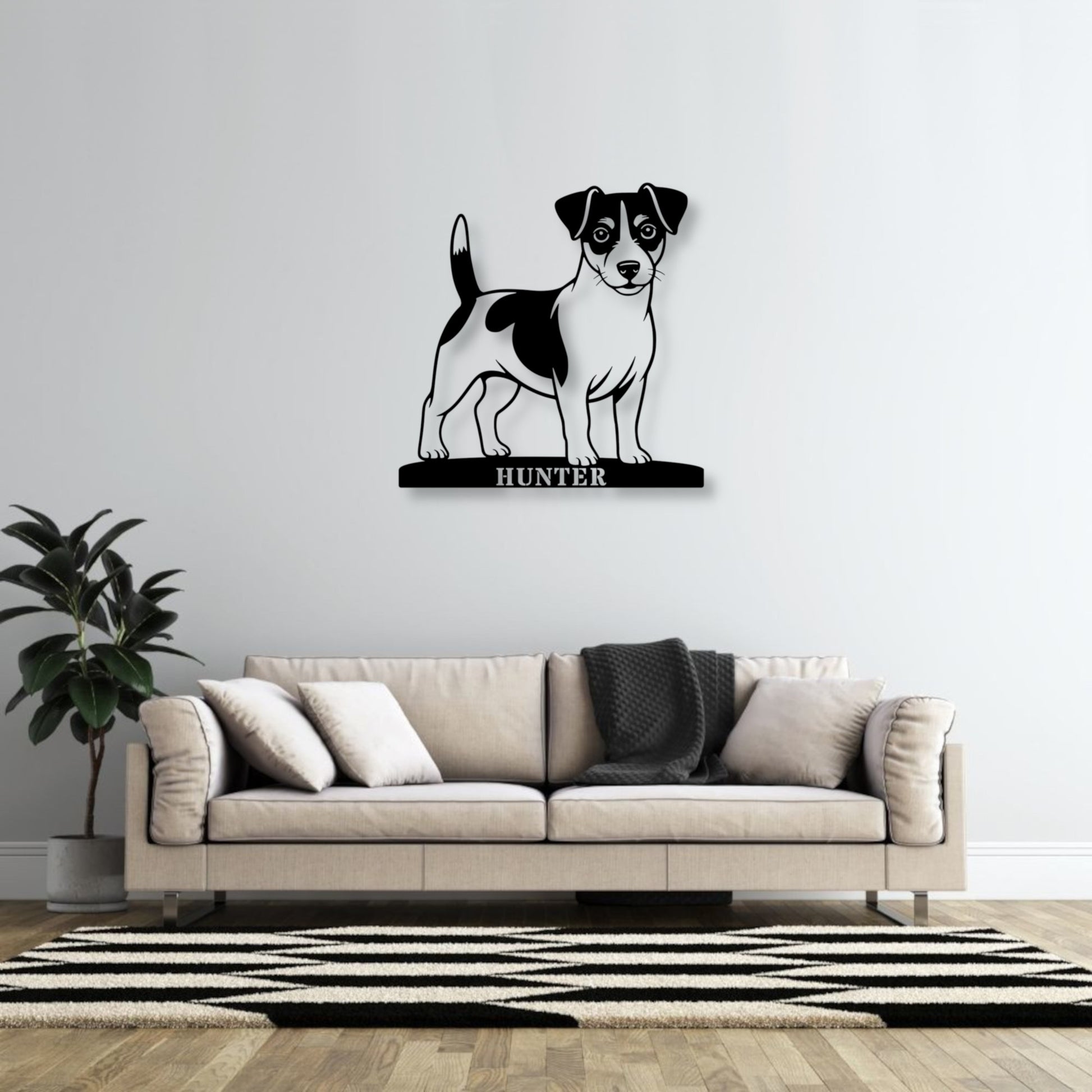 Personalized Jack Russell Terrier Name Metal Sign. Custom Dog Owner Wall Decor Gift