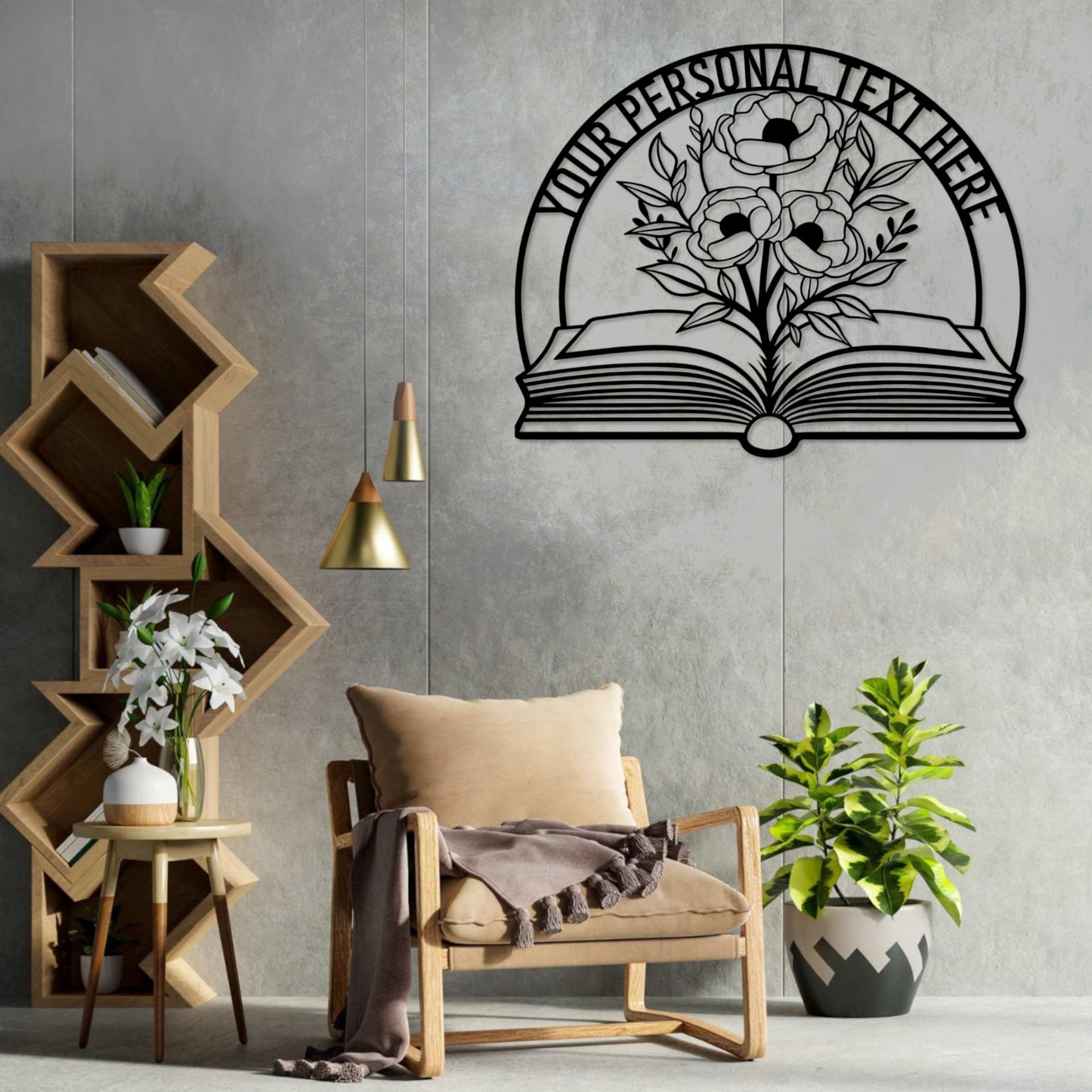 Personalized Reading Room Name Metal Sign. Custom Book Lover Wall Decor Gift. Home Library Wall Hanging. Customized Bookworm Steel Sign Gift