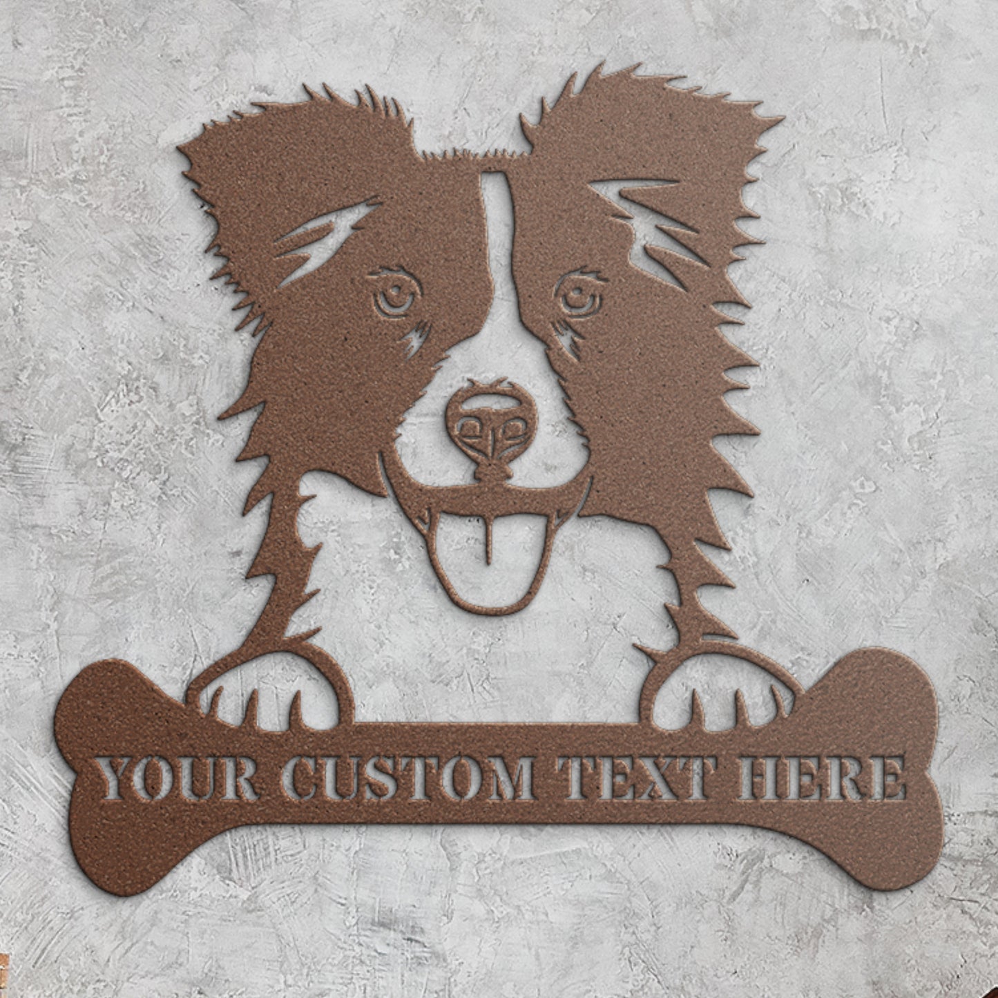 Personalized Border Collie Name Metal Sign. Customizable Dog Owner Wall Decor Gift