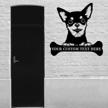 Personalized Chihuahua Name Metal Sign In Black. Perfect Gift Idea For Dog Lovers....