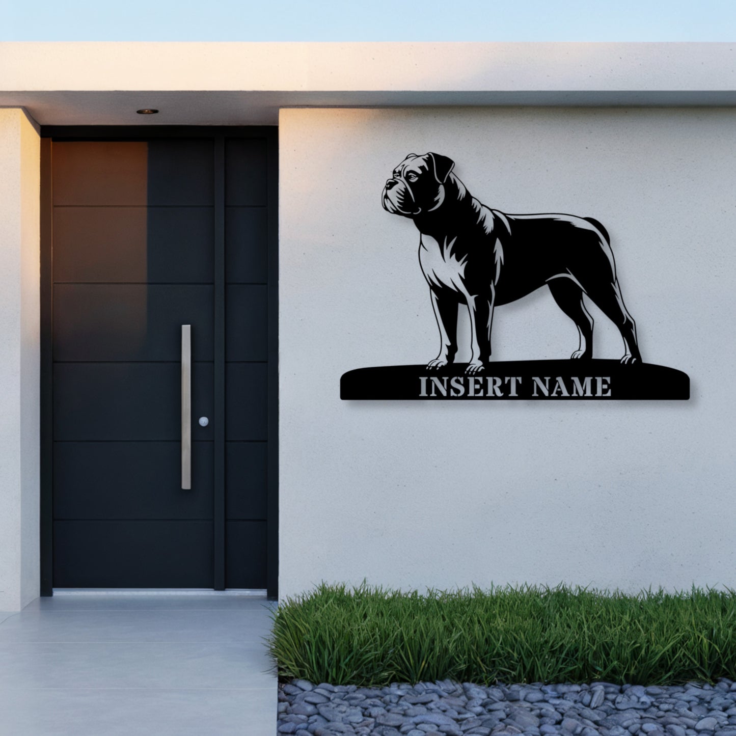 Personalized American Bulldog Metal Sign. Custom Dog Owner Wall Decor Gift
