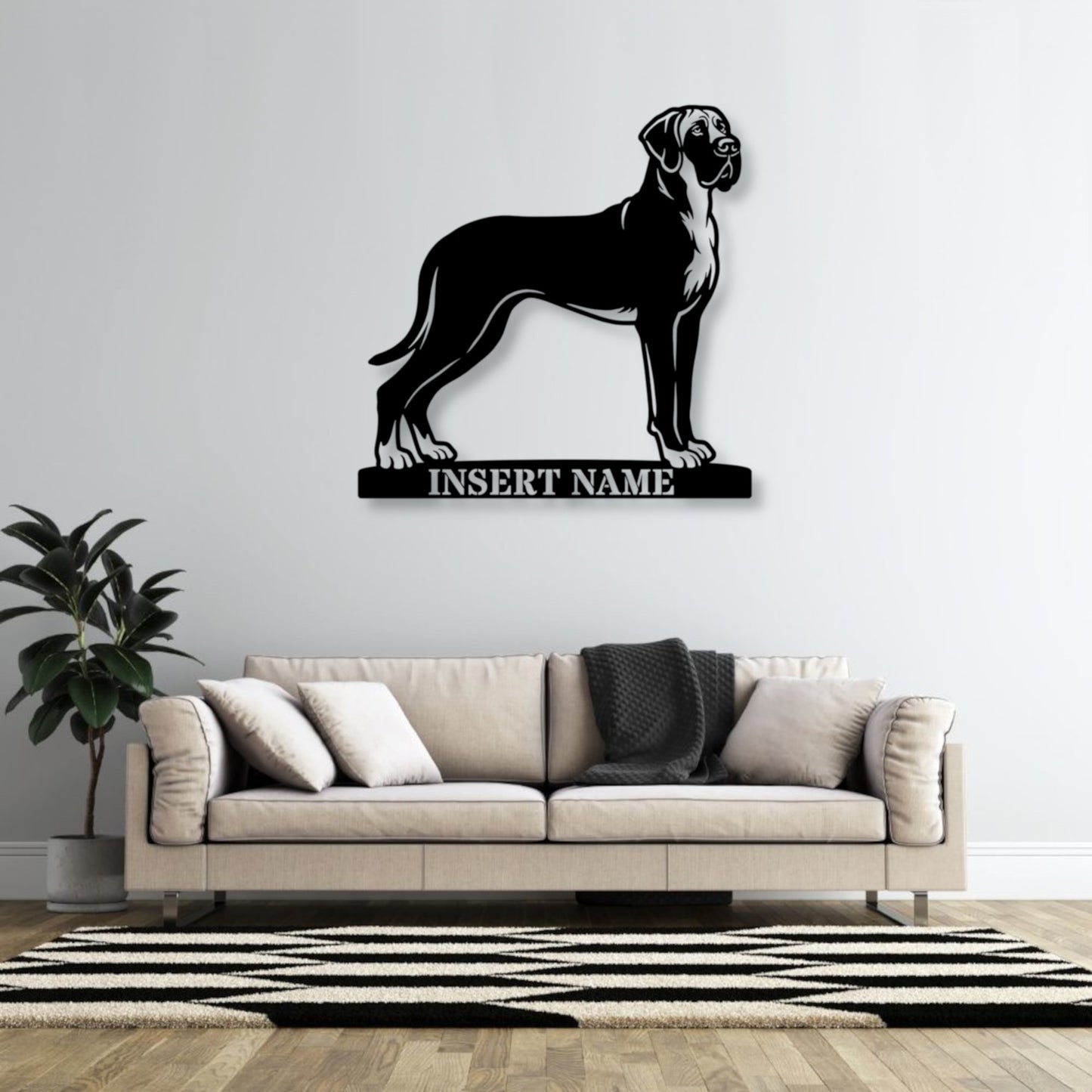 Bullmastiff Name Metal Sign. Custom Dog Owner Wall Decor Gift