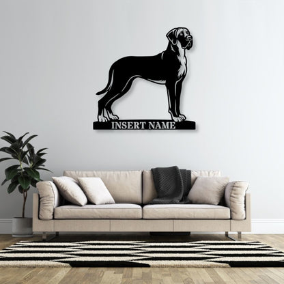 Bullmastiff Name Metal Sign. Custom Dog Owner Wall Decor Gift