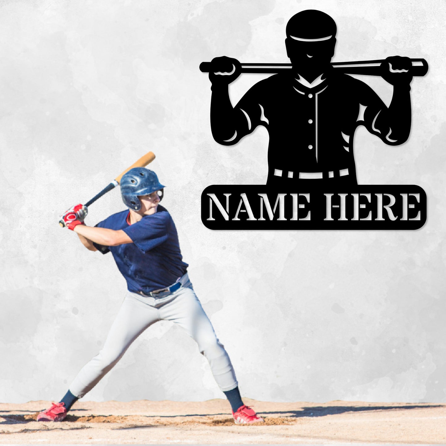 Personalized Softball Player Name Metal Sign. Custom Baseball Lover Wall Decor Gift. Kids Room Wall Hanging. Customized Sports Birthday Gift