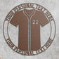Personalized Baseball Player Name Metal Sign. Custom Baseball Jersey Shirt Number Decor. Softball Player Steel Sign Design. Sport Decoration