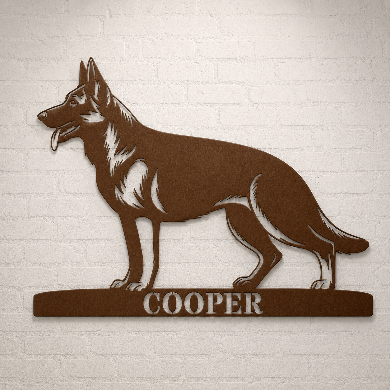 Personalized German Shepherd Name Metal Sign Gift. Custom Dog Owner Wall Decor Display