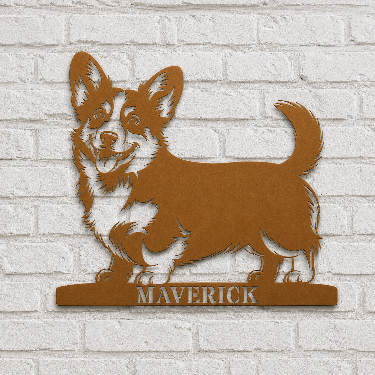 Personalized Corgi Name Metal Sign. Custom Dog Owner Wall Decor Gift