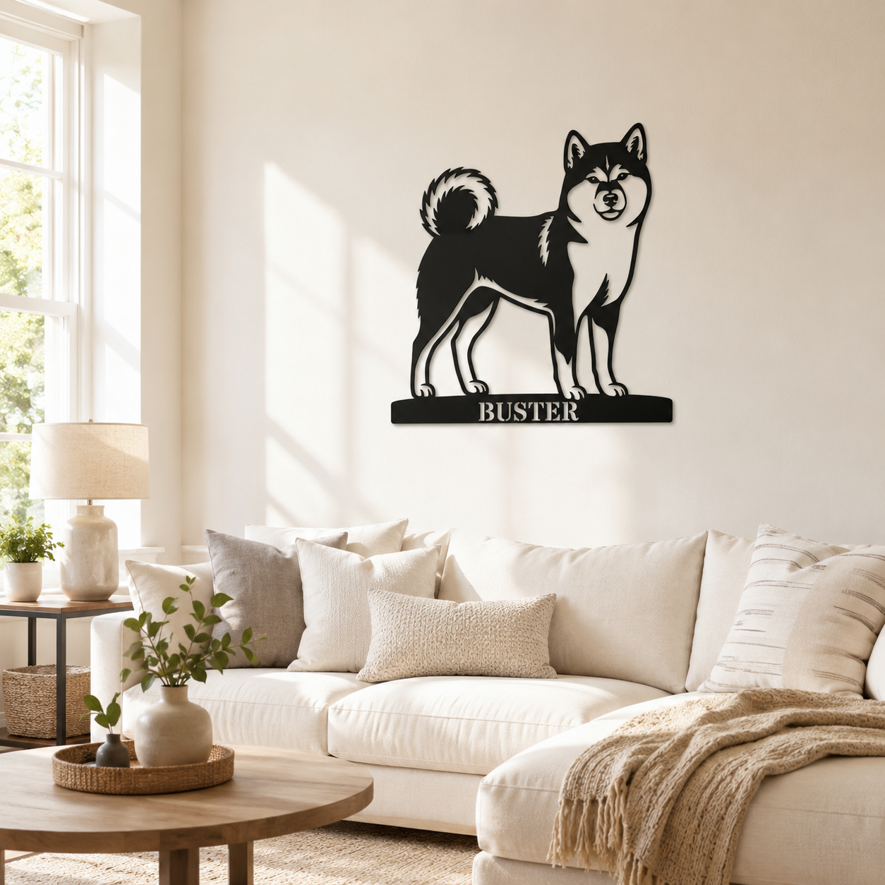 Personalized Shiba Inu Name Metal Sign. Custom Dog Owner Wall Decor Gift