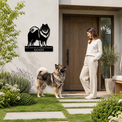 Personalized Eurasier Guard Metal Sign Gift. Custom Dog Name Wall Decor