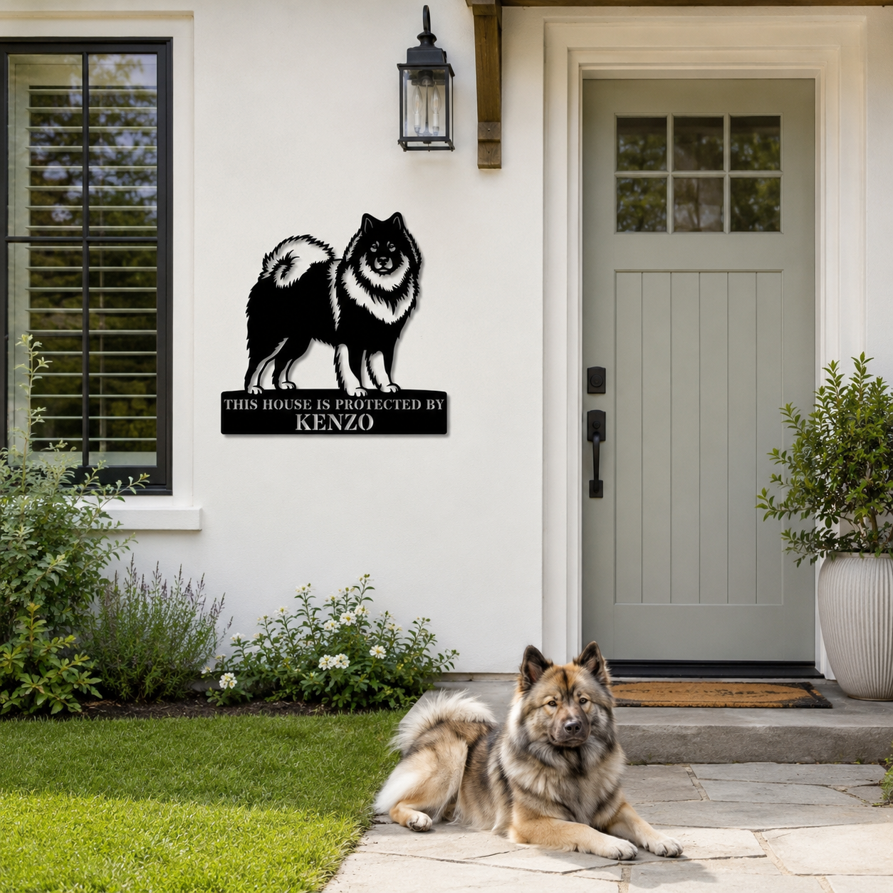 Personalized Eurasier Guard Metal Sign Gift. Custom Dog Name Wall Decor