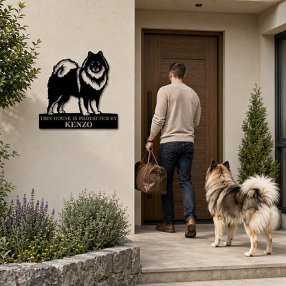 Personalized Eurasier Guard Metal Sign Gift. Custom Dog Name Wall Decor