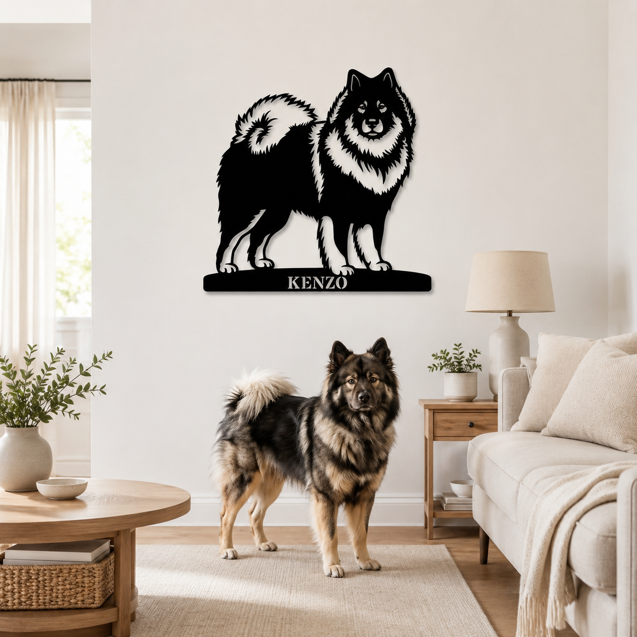 Personalized Eurasier Name Metal Sign. Custom Dog Owner Wall Decor Gift