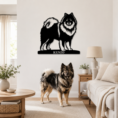 Personalized Eurasier Name Metal Sign. Custom Dog Owner Wall Decor Gift