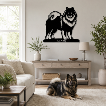 Personalized Eurasier Name Metal Sign. Custom Dog Owner Wall Decor Gift