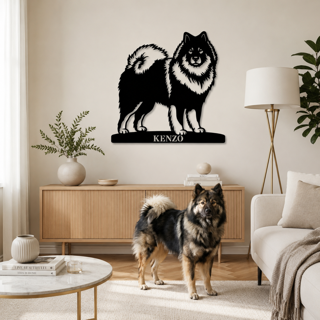 Personalized Eurasier Name Metal Sign. Custom Dog Owner Wall Decor Gift