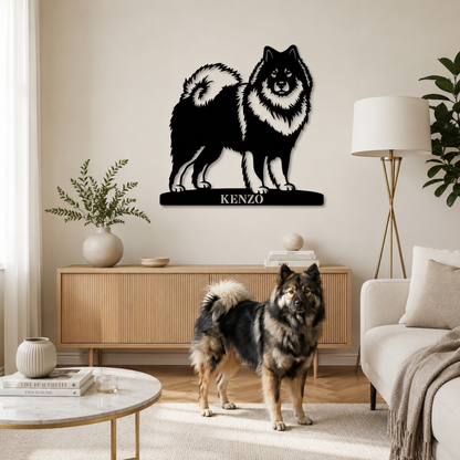 Personalized Eurasier Name Metal Sign. Custom Dog Owner Wall Decor Gift