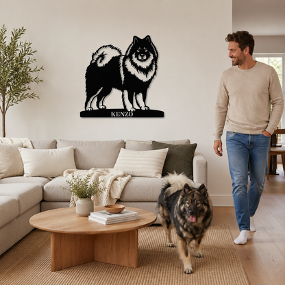 Personalized Eurasier Name Metal Sign. Custom Dog Owner Wall Decor Gift