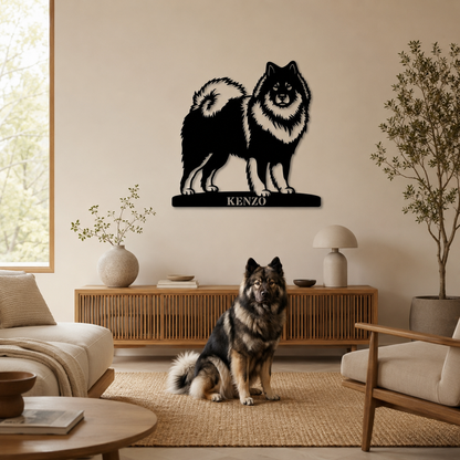 Personalized Eurasier Name Metal Sign. Custom Dog Owner Wall Decor Gift