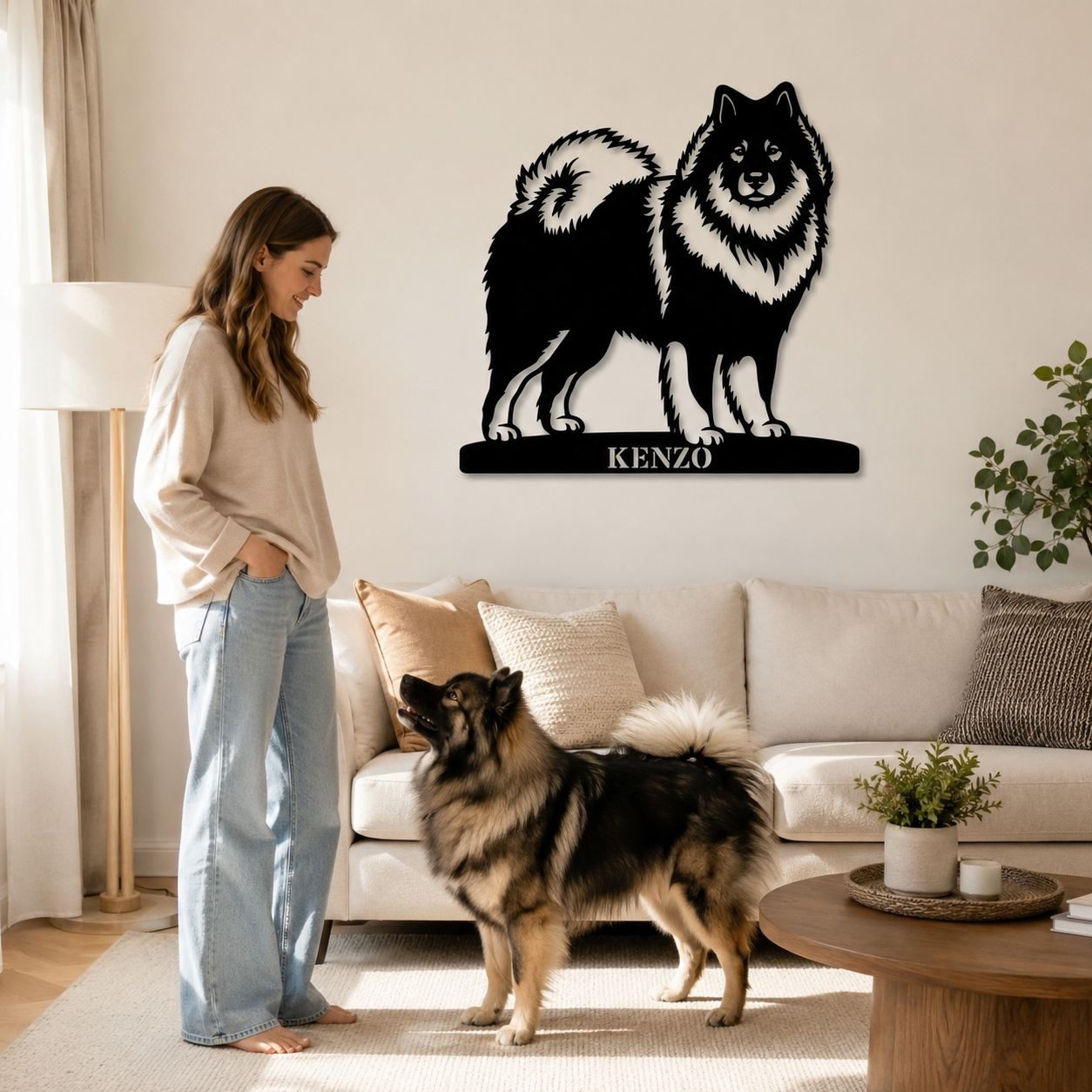 Personalized Eurasier Name Metal Sign. Custom Dog Owner Wall Decor Gift