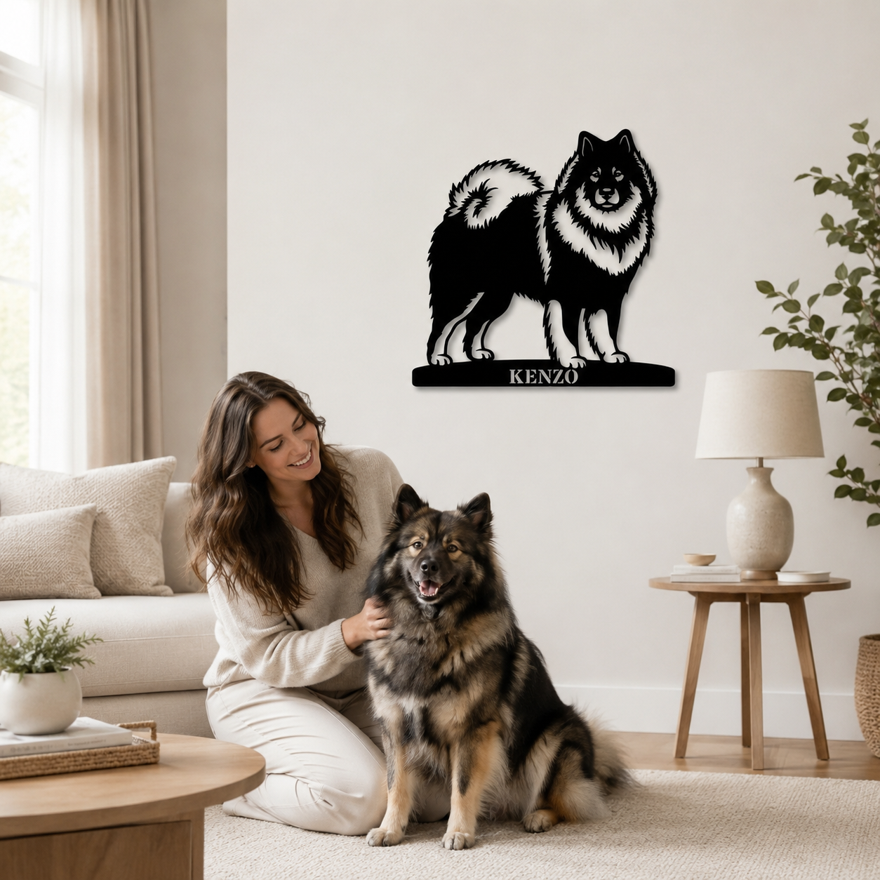 Personalized Eurasier Name Metal Sign. Custom Dog Owner Wall Decor Gift