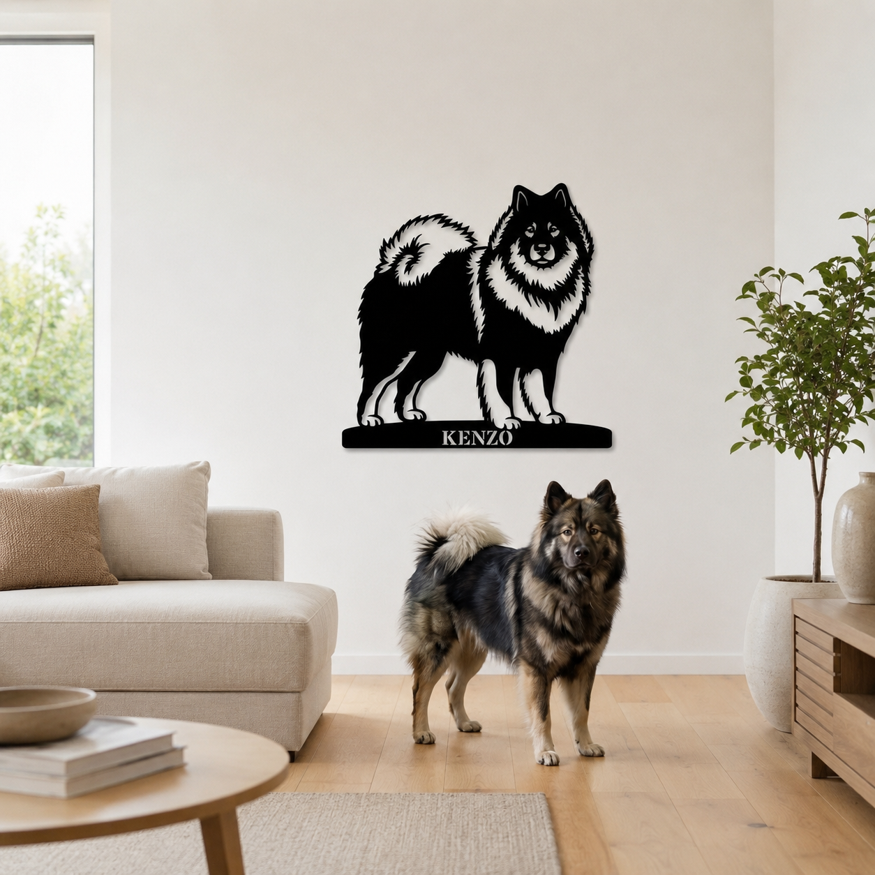 Personalized Eurasier Name Metal Sign. Custom Dog Owner Wall Decor Gift