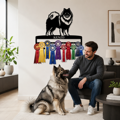 Personalized Eurasier Rosette Name Metal Sign Champion Display