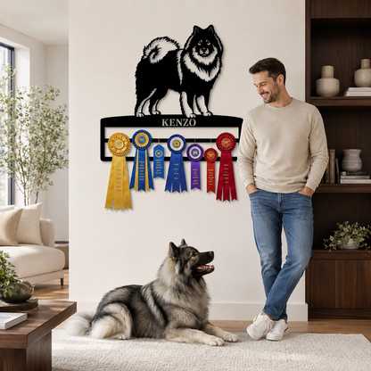 Personalized Eurasier Rosette Name Metal Sign Champion Display