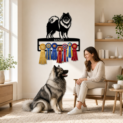Personalized Eurasier Rosette Name Metal Sign Champion Display