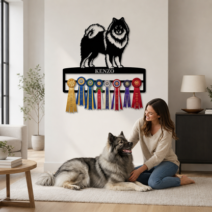 Personalized Eurasier Rosette Name Metal Sign Champion Display