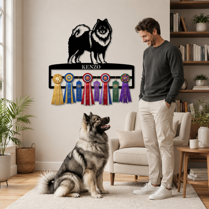 Personalized Eurasier Rosette Name Metal Sign Champion Display