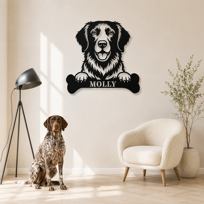 Personalized German Shorthaired Pointer With Bone Metal Sign