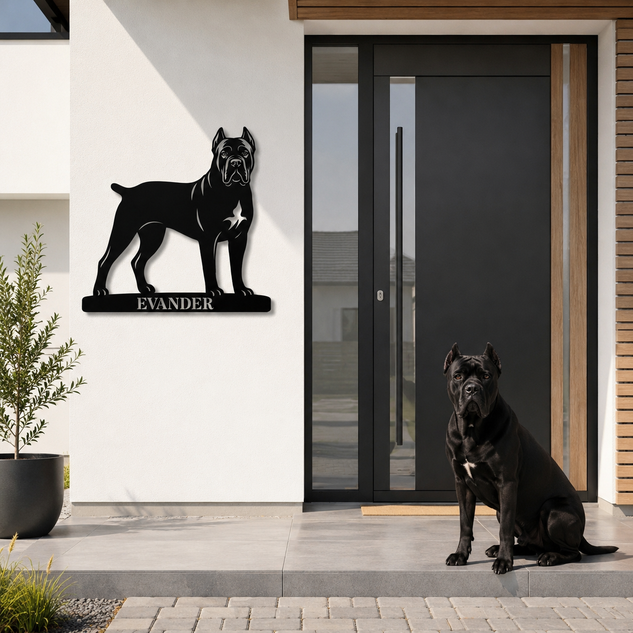 Personalized Cane Corso Name Metal Sign. Custom Dog Owner Wall Decor Gift