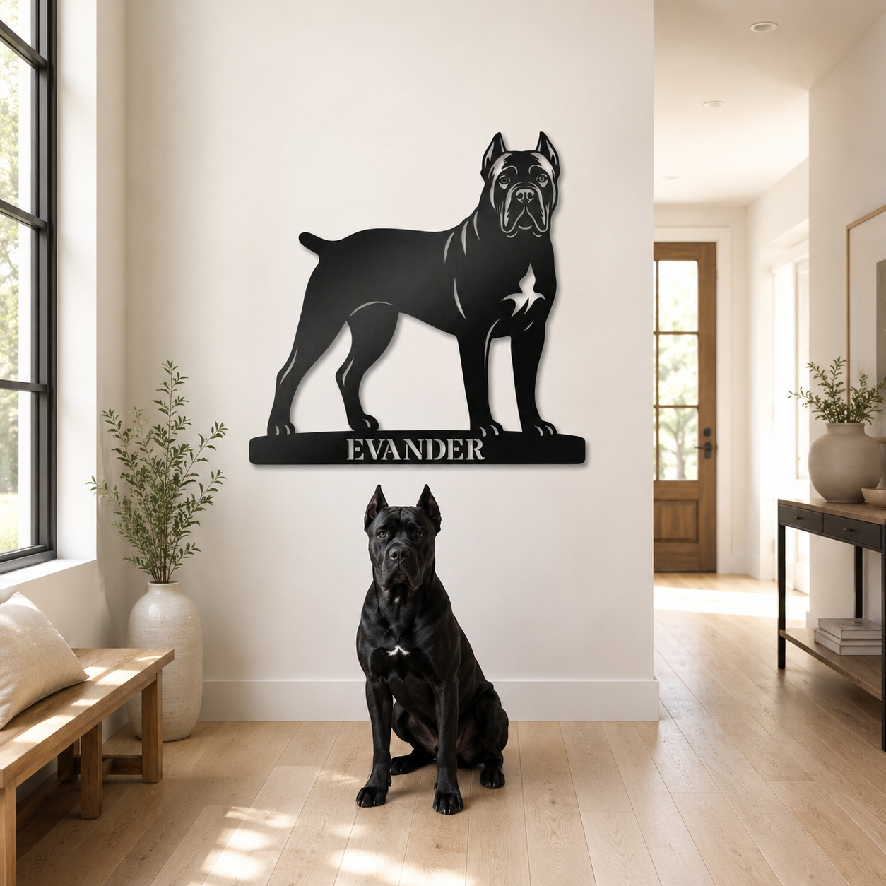 Personalized Cane Corso Name Metal Sign. Custom Dog Owner Wall Decor Gift