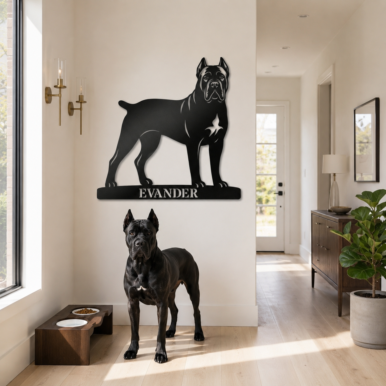 Personalized Cane Corso Name Metal Sign. Custom Dog Owner Wall Decor Gift