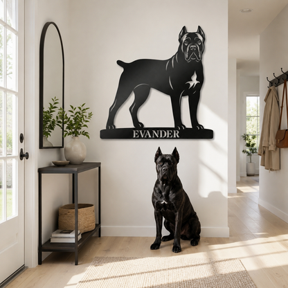 Personalized Cane Corso Name Metal Sign. Custom Dog Owner Wall Decor Gift