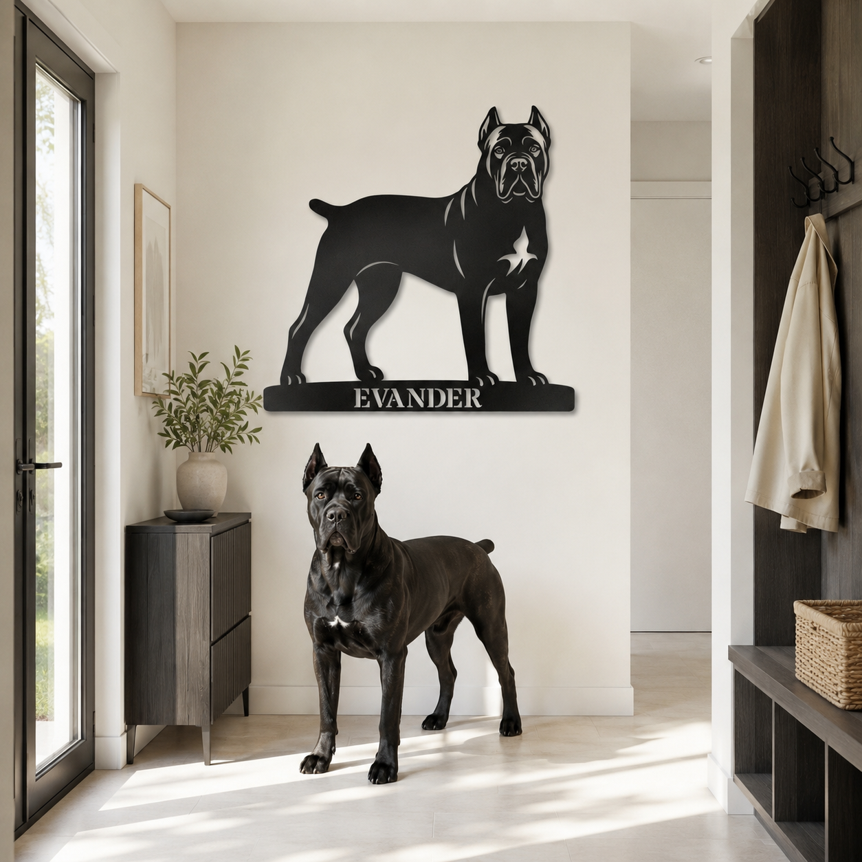 Personalized Cane Corso Name Metal Sign. Custom Dog Owner Wall Decor Gift