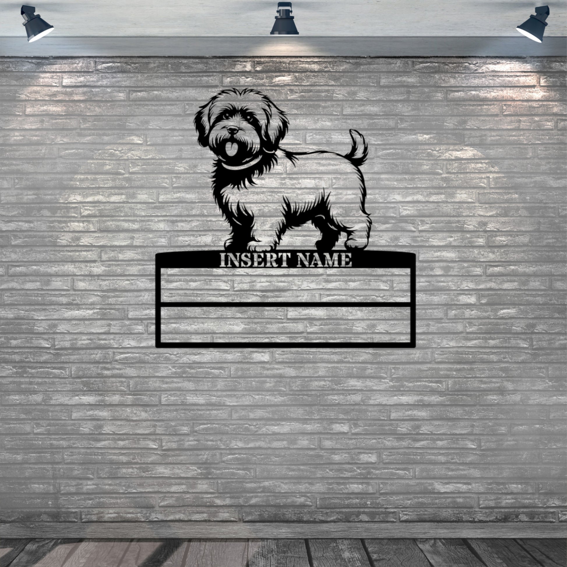 Large Personalized Coton De Tulear Ribbon Display Metal Sign. Custom Dog Champion Wall Decor Gift