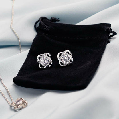 My Soulmate Love Knot Necklace & Earring Set For Her. Custom Jewelry Box Gift For My Girlfriend4