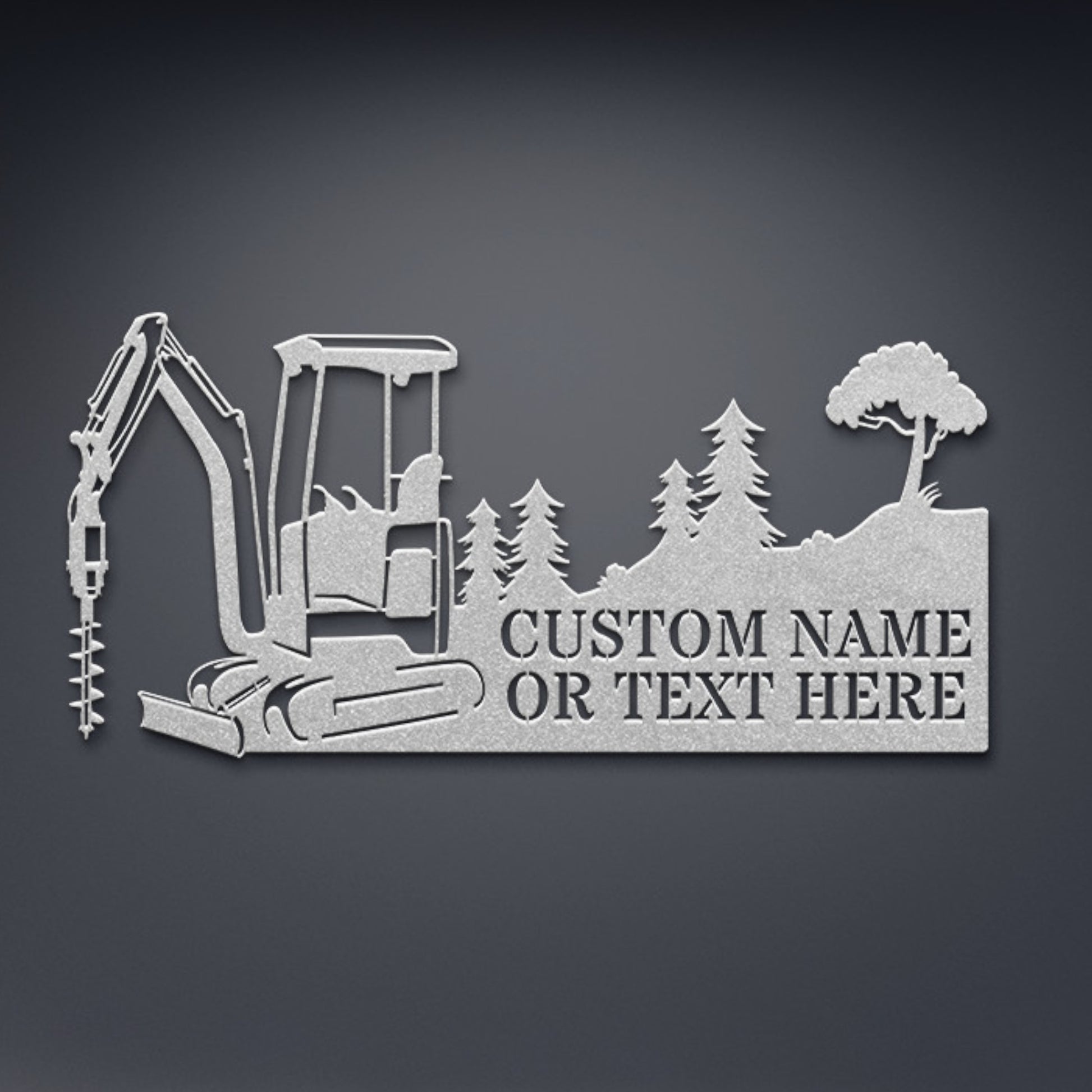Personalized Drilling Name Machinery Metal Sign. Custom Drill Equipment Wall Decor Gift. Skid Steer Wall Hanging Gift. Construction Worker