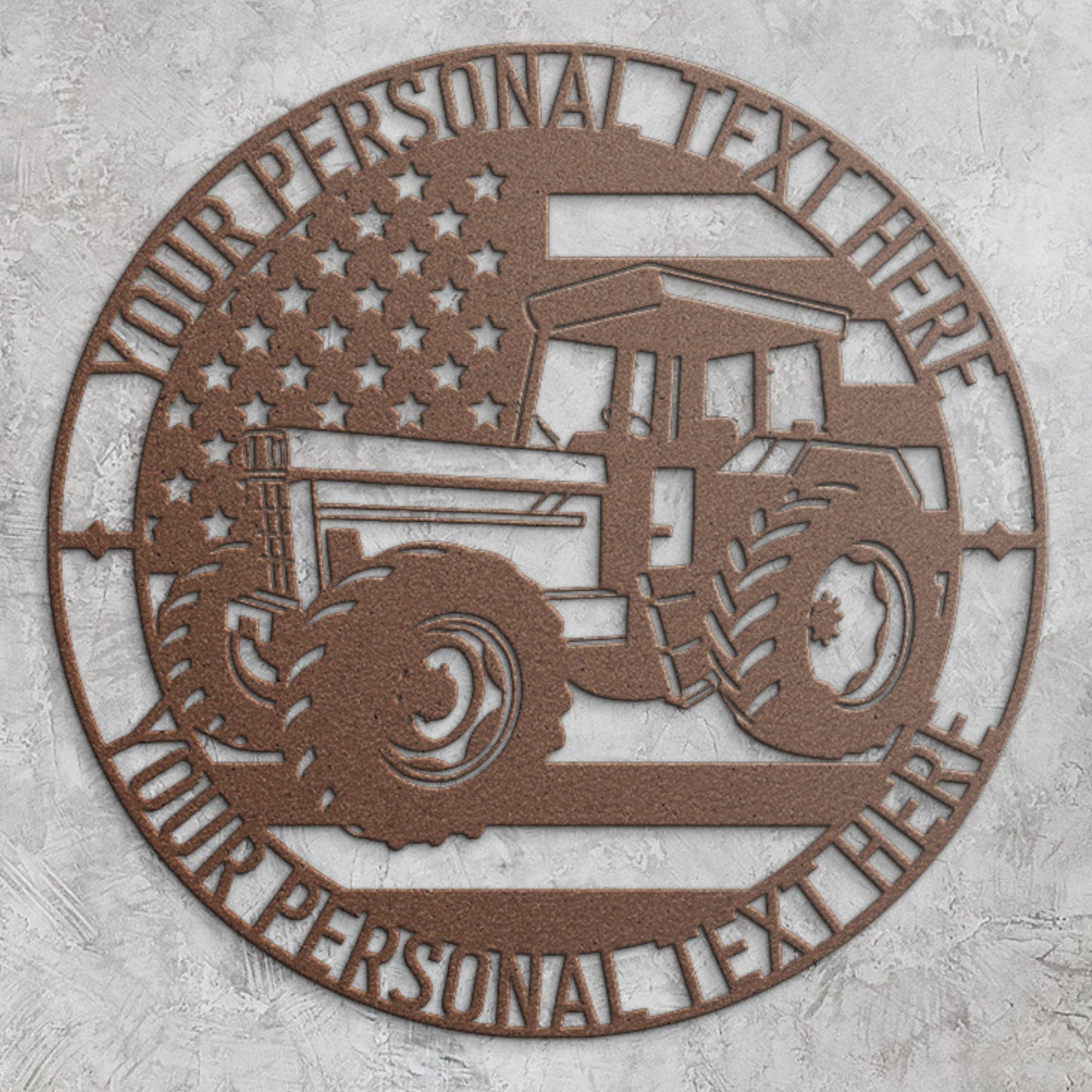 Personalized US Tractor Name Metal Sign. Custom American Agricultural Machinery. Heavy Machinery Operator. Farm Lover. Tractor Wall Art Gift