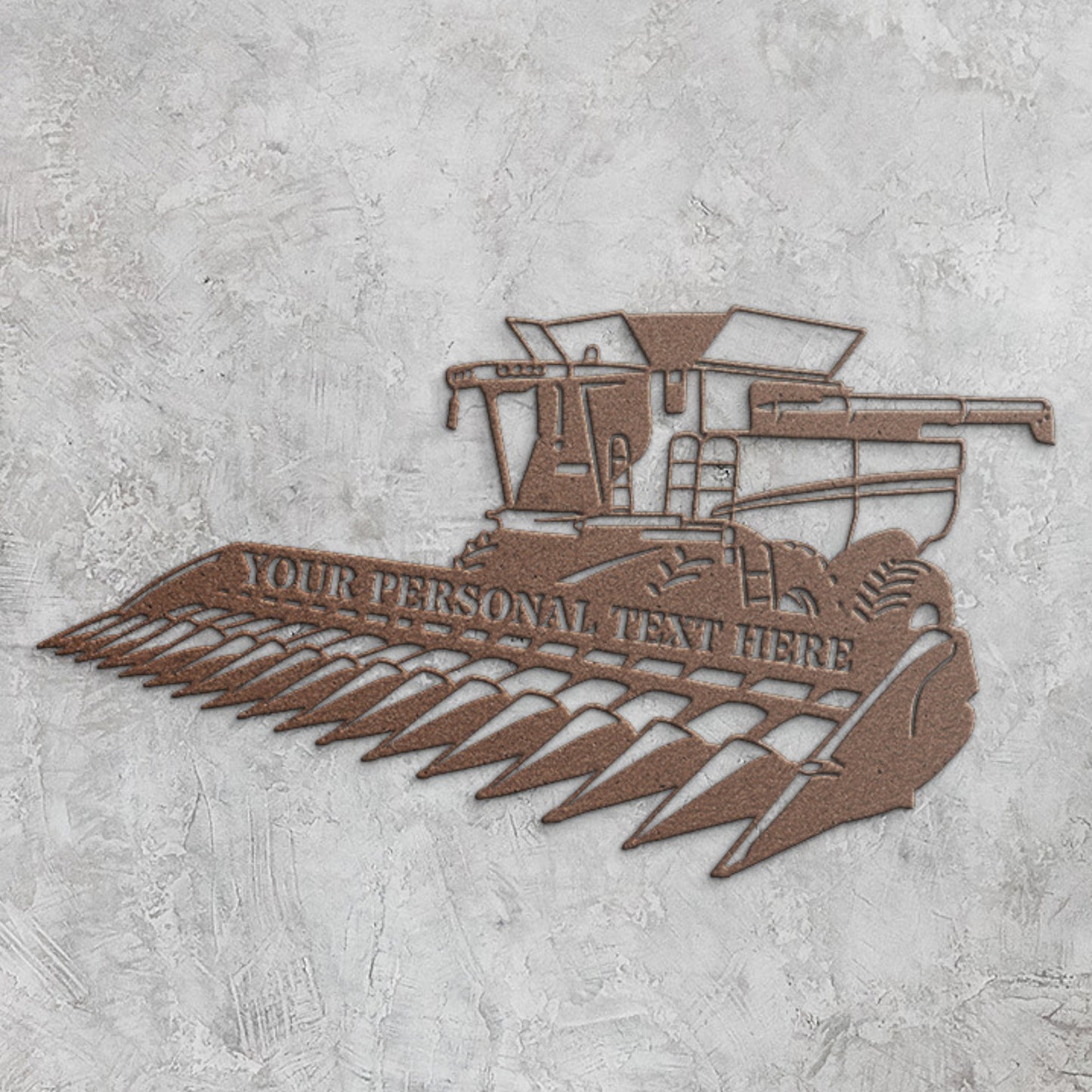 Personalized Name Harvesting Machine Metal Sign. Custom Farmer Wall Decor Gift.Heavy Machinery Operator.  Agricultural Farm Lover Wall Art