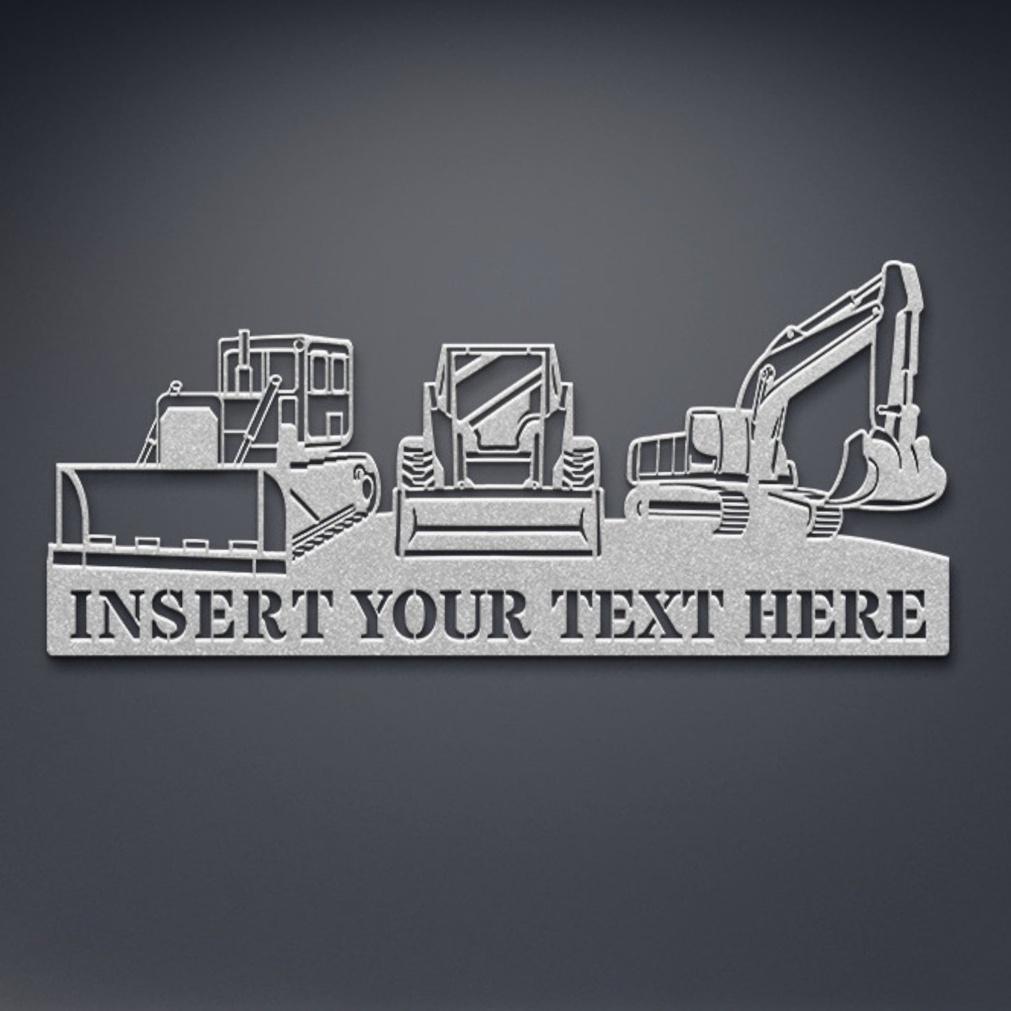 Personalized Construction Machinery Metal Sign. Custom Heavy Equipment Wall Decor Gift. Machine Operator Wall Hanging. Garage Sign Present