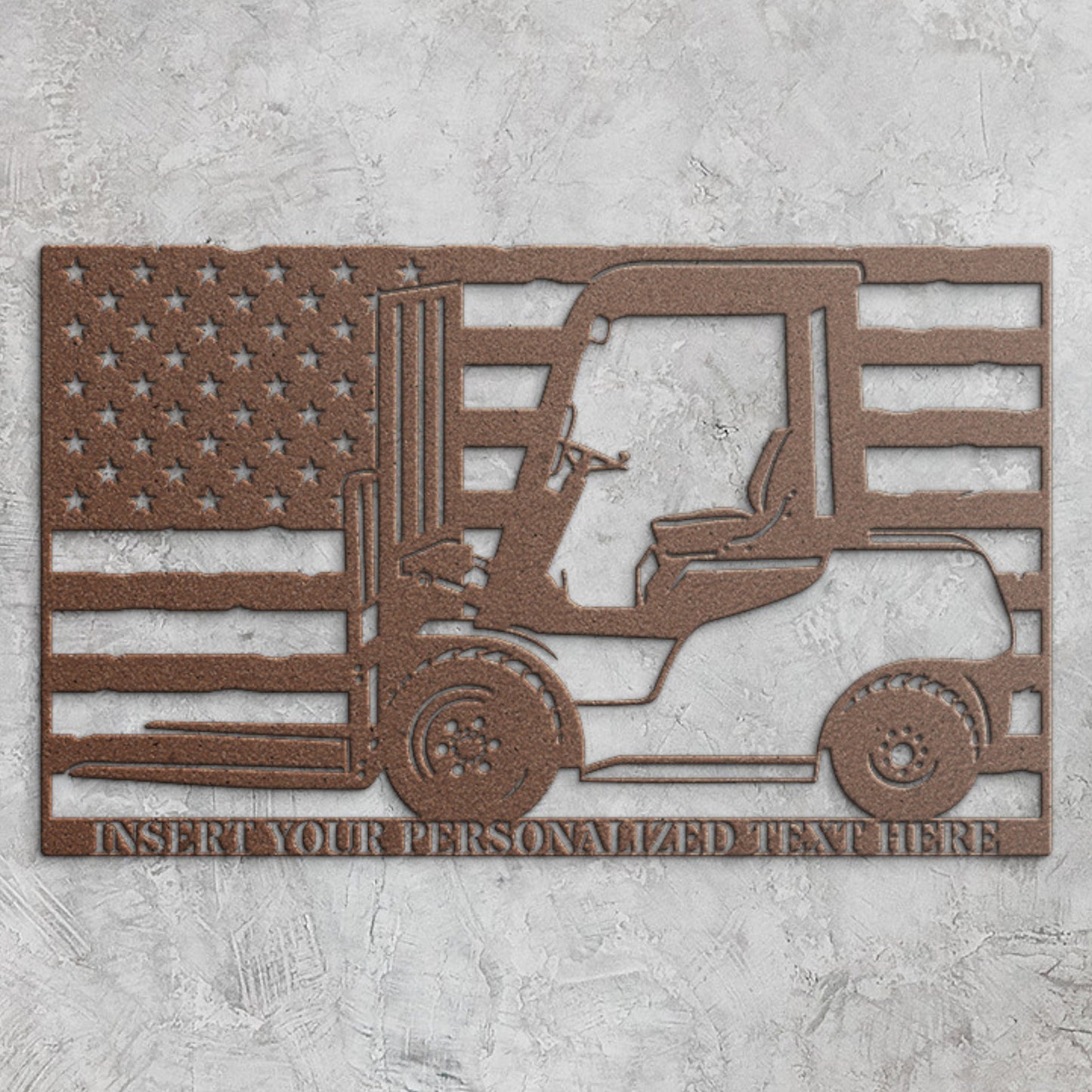 Personalized American Fork Lift Name Metal Sign. Custom Machine Operator Wall Decor Gift. Warehouse Lift. Garage Decoration. Birthday Gift